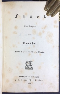 Гёте. Фауст, 1845 год. 