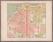 Антикварная карта / план Одессы, 1890-е года.