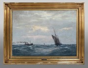 Бенджамин Олсен. Парусники в море, 1913 год.
