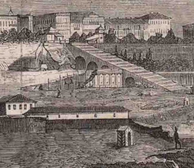 Одесса. Вид на город со старой таможни, 1854 год.