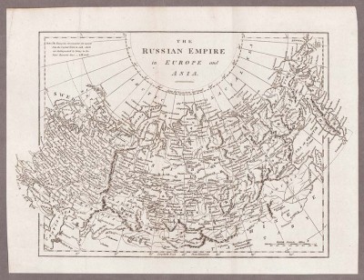 Карта Российской Империи в Европе и Азии, 1820-е годы.