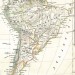 Карта Северной и Южной Америки, 1828 год.