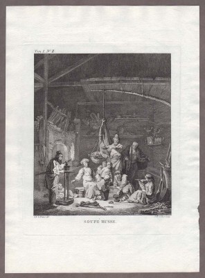 Сцена из русского народного быта, 1768 год.