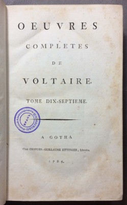 Вольтер. Собрание сочинений, 1785 год.
