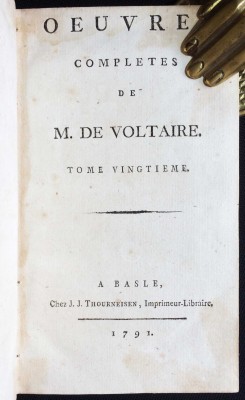Вольтер. Собрание сочинений, 1791 год.