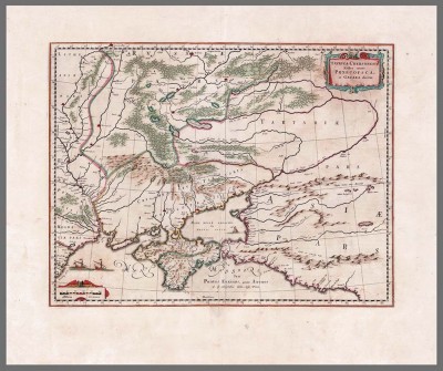 Карта Крыма. Херсонес Таврический, 1659 год.