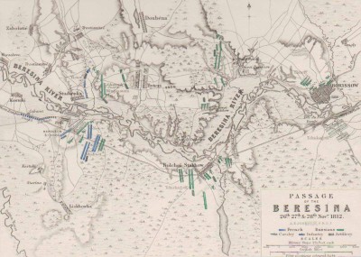 Карта сражения, Березино. Отечественная война 1812 года.