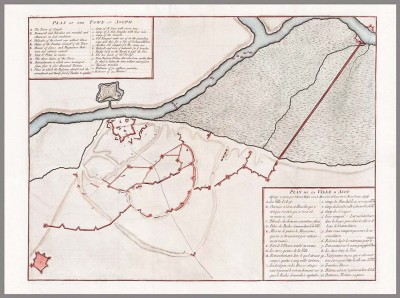 Азов. Антикварная карта (план) города, 1740-е годы.