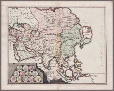 Антикварная карта Азии, 1730-е гг.