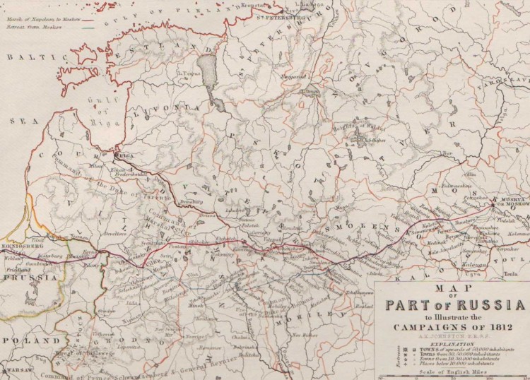 Карта в 1812