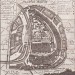 Карта (план) Москвы с гербом Александра Меншикова, 1714 год.