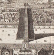 Главный ацтекский храм Мексики, из издания Дидро "История путешествий". 1750 год.