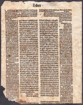 Лист из инкунабулы 1480-х годов.