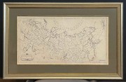 Карта Российской Империи при Екатерине II.