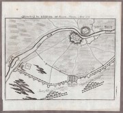 Северная война. Антикварный план битвы Петра I при Нарве 1700 года.