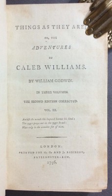 Вещи как они есть, или Приключения Калеба Уильямса, 1796 год.