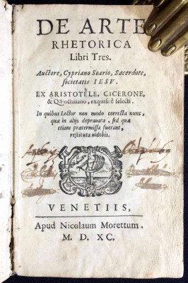 Аристотель, Цицерон, Квинтилиан. Три трактата об ораторском искусстве, 1590 год.
