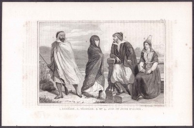 Бербер, негритянка и алжирские евреи.