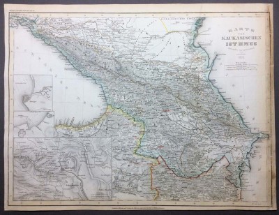 Антикварная карта Кавказа, 1856 год.