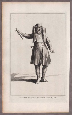 Иудаика. Еврейский священнослужитель с мезузой, 1725 год.