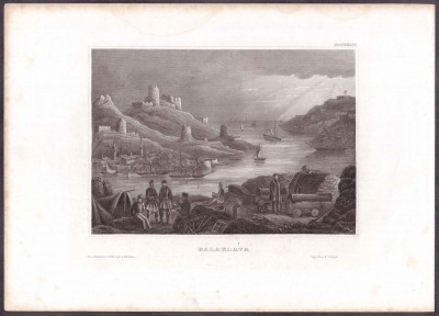 Крым, Балаклава. Антикварная гравюра.