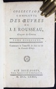  Руссо. Антикварная книга на французском языке, 1782 год.