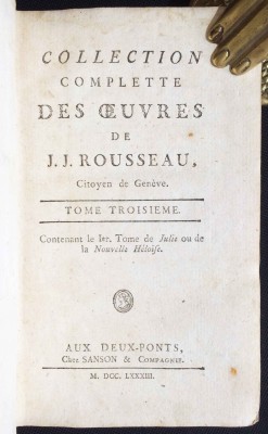  Руссо. Антикварная книга на французском языке, 1783 год.