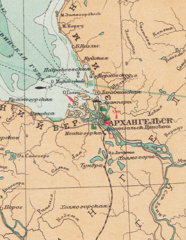 Карта архангельска старая
