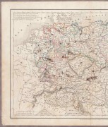 Карта Германии, Австрии, Пруссии и Польши.