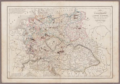 Карта Германии, Австрии, Пруссии и Польши.