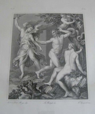 Грехопадение Адама и Евы, начало XIX века.