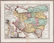 Антикварная карта Персии (Ирана), 1730 год.