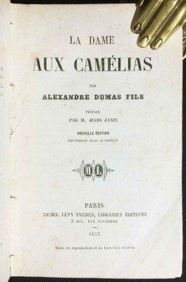 Дюма "Сын". Дама с камелиями, 1857 год.