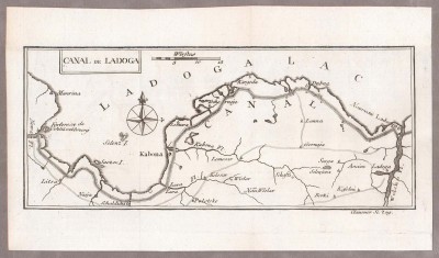 Ладога. Антикварная карта 1780-х годов.