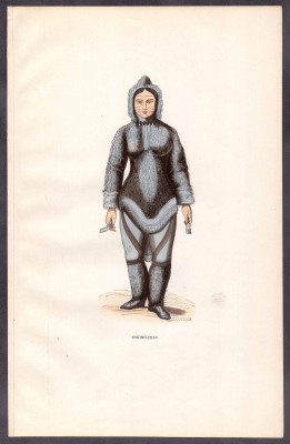 Костюмы народов России. Чукотка. Эскимоска, 1840-е года.