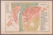 Антикварная карта / план Нижнего Новгорода, 1890-е года