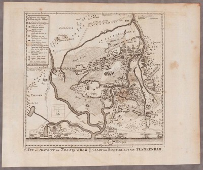 Карта Транкебара, последней датской колонии в Индии, [1763] год.