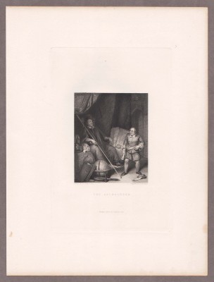 Астролог. Антикварная гравюра, 1835 год.