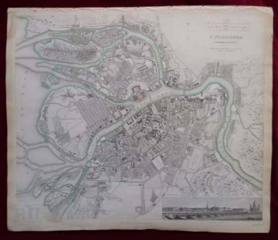 Карта / План Санкт-Петербурга, 1835 год.