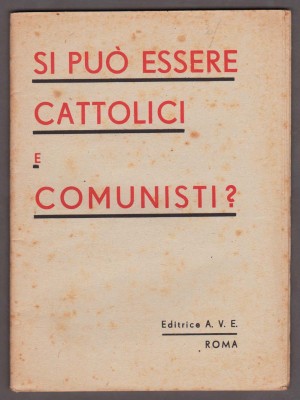 Книга на итальянском. Коммунисты или католики, 1945 год.