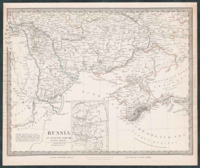Карта Новороссии (Крыма, Херсона и Молдавии с выходом к морю), 1835 год.